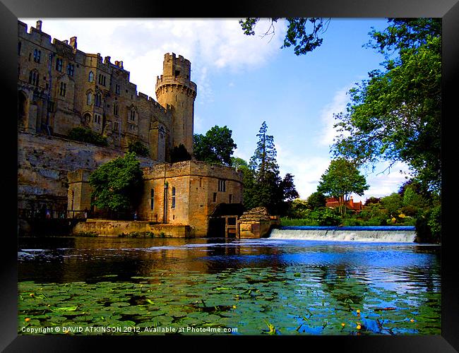 CASTLE AND WIER Framed Print by David Atkinson