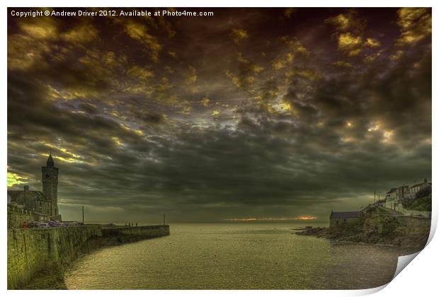 Sunset at Portleven Print by Andrew Driver