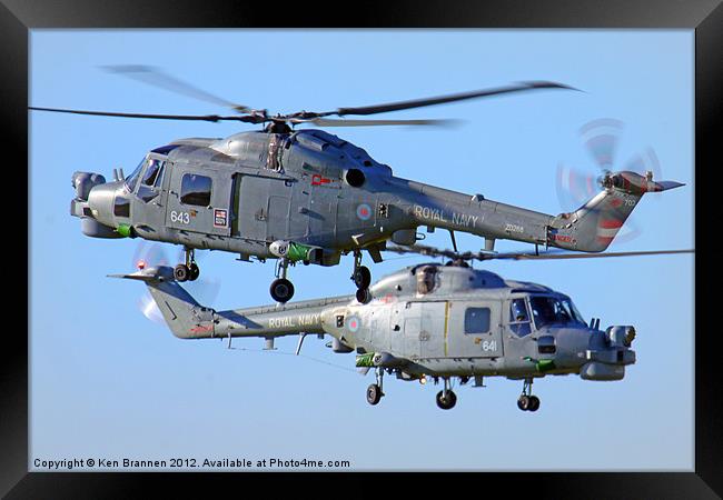 Royal Navy Lynx Display Pair Framed Print by Oxon Images