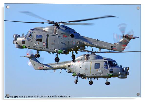Royal Navy Lynx Display Pair Acrylic by Oxon Images