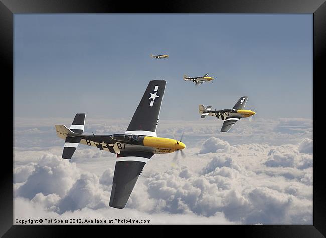 P51 Mustang - Homeward Bound Framed Print by Pat Speirs