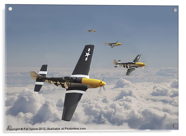 P51 Mustang - Homeward Bound Acrylic by Pat Speirs