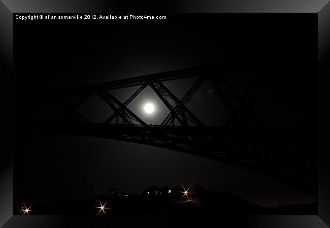 forth rail bridge Framed Print by allan somerville