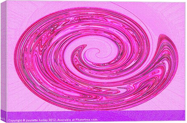 Pink Abstract Swirl Sparkle. Canvas Print by paulette hurley