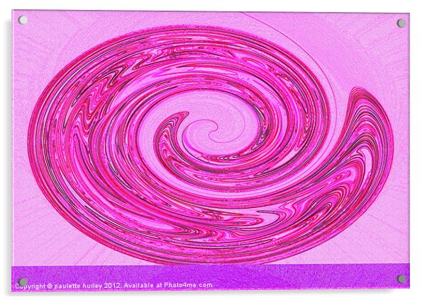Pink Abstract Swirl Sparkle. Acrylic by paulette hurley