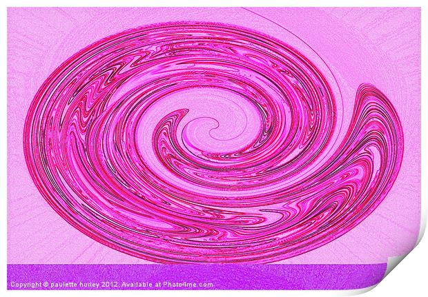Pink Abstract Swirl Sparkle. Print by paulette hurley