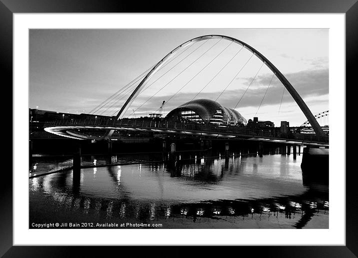 Gateshead Millennium Bridge Framed Mounted Print by Jill Bain