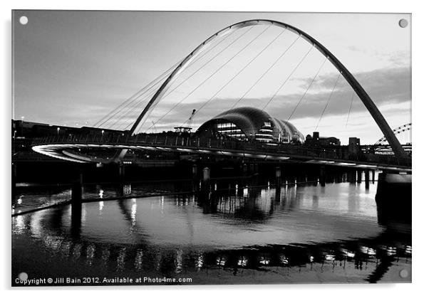 Gateshead Millennium Bridge Acrylic by Jill Bain