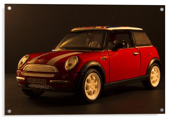 Mini Cooper Acrylic by Peter Elliott 