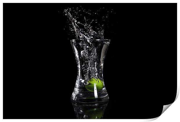 Lime splash Print by Sam Burton