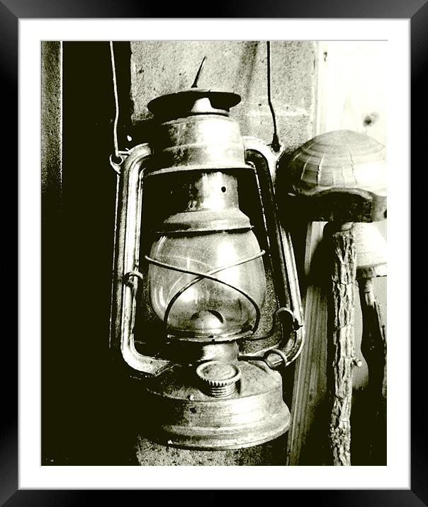 Old Lamp..New Light Framed Mounted Print by Doreen Phillips
