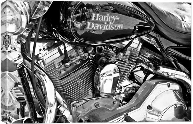 harley davidson motorbike Canvas Print by Eddie Howland
