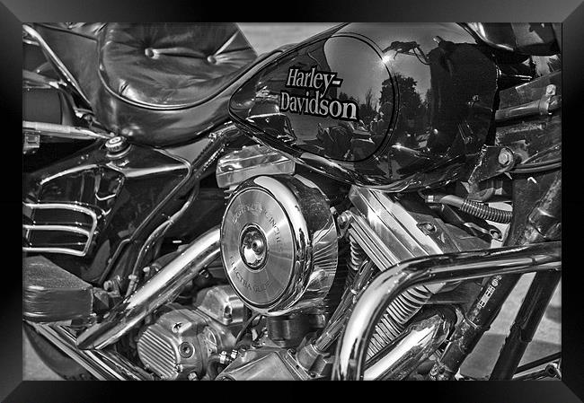harley davidson motorbike Framed Print by Eddie Howland