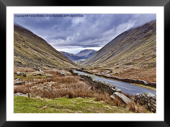 Kirkstone Pass View Framed Mounted Print by Trevor Kersley RIP