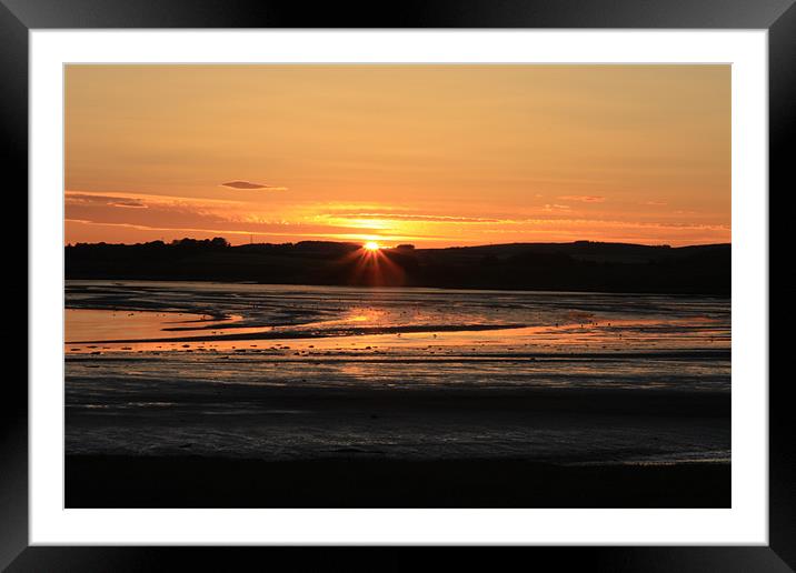 Sunset at River Ythan, Newburgh Framed Mounted Print by Graeme Raffan