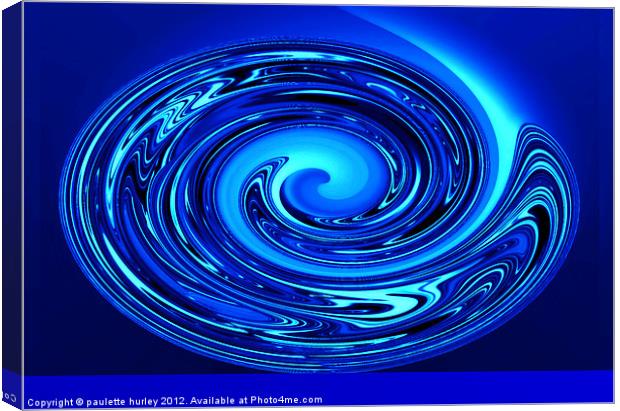 Abstract. Blue Vibrant. Canvas Print by paulette hurley