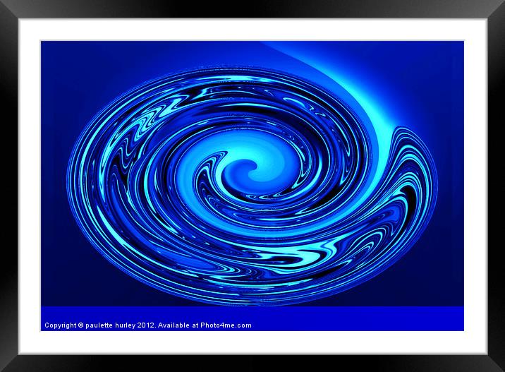 Abstract. Blue Vibrant. Framed Mounted Print by paulette hurley