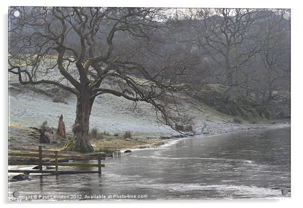 2. Loughrigg Tarn Frozen in Time (Winter) Acrylic by Paul Leviston
