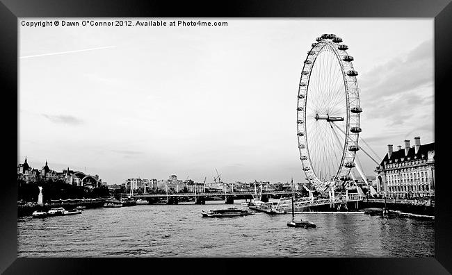 The London Eye Framed Print by Dawn O'Connor