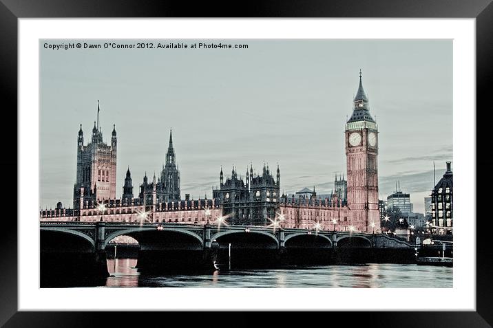 Big Ben and the Houses of Parliament Framed Mounted Print by Dawn O'Connor