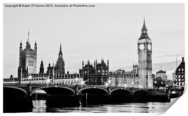 Westminster Print by Dawn O'Connor