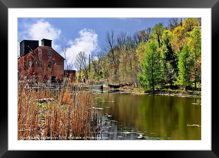 Spring at the Old Mill Framed Mounted Print by Elaine Manley