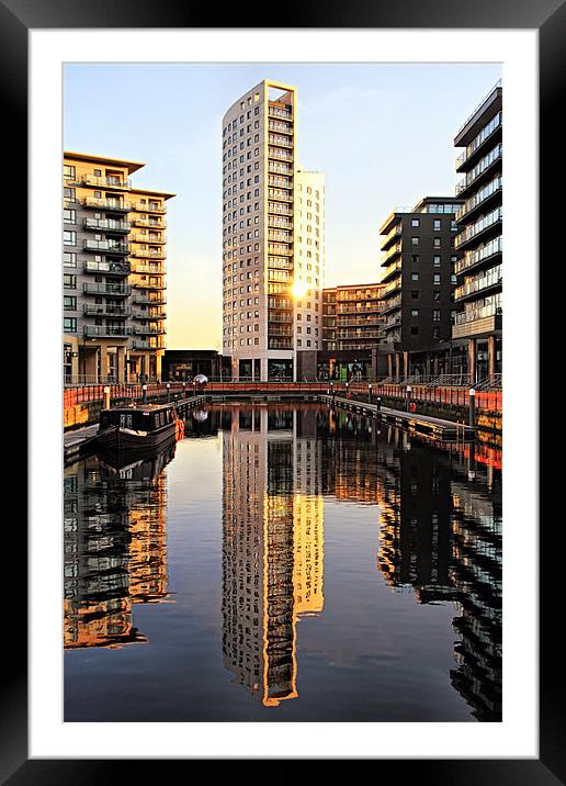 Sundown At Clarence Dock, Leeds Framed Mounted Print by Paul M Baxter