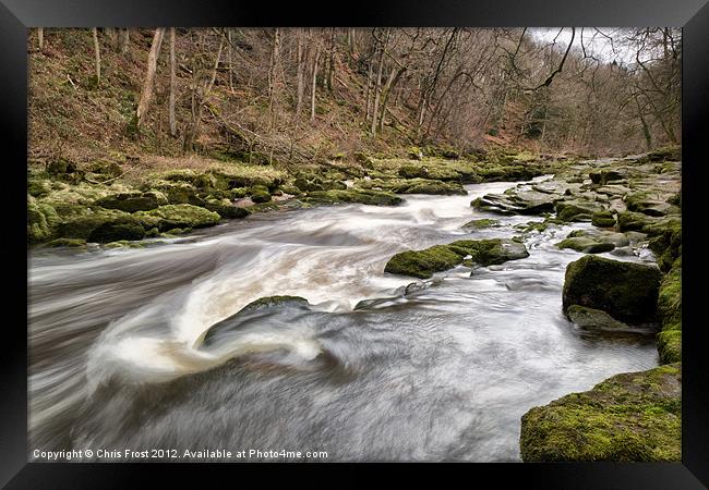Power of the Strid Framed Print by Chris Frost