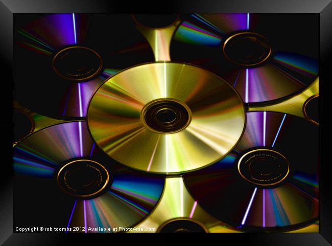 CD GLOW Framed Print by Rob Toombs