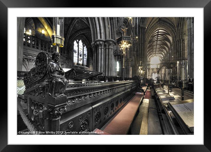 Lichfield Cathedral Framed Mounted Print by Elaine Whitby