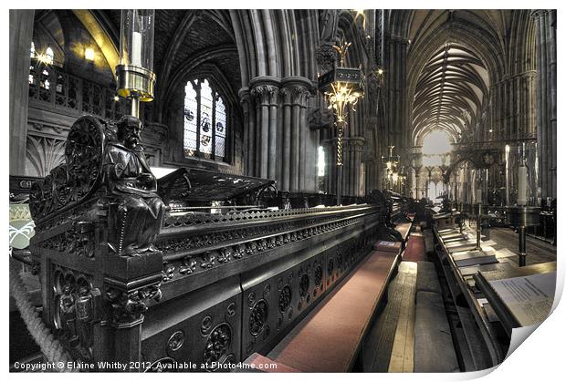 Lichfield Cathedral Print by Elaine Whitby