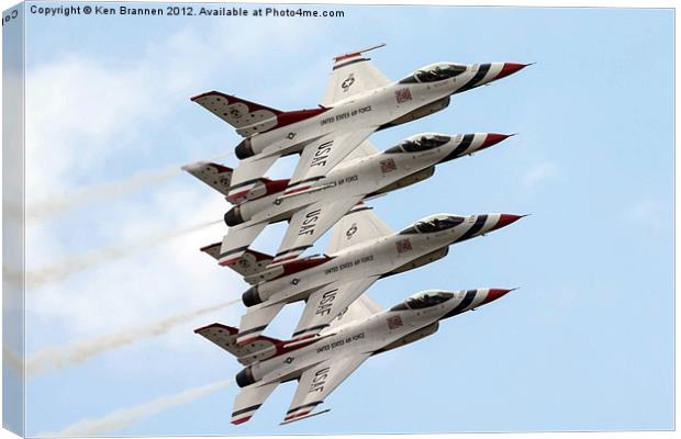 Thunderbirds F16 display team Canvas Print by Oxon Images