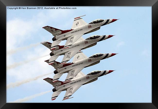 Thunderbirds F16 display team Framed Print by Oxon Images
