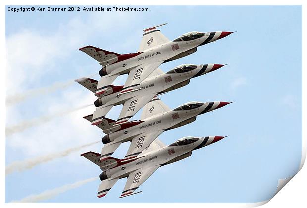 Thunderbirds F16 display team Print by Oxon Images