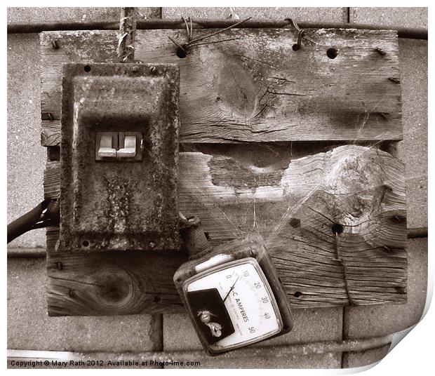 Fuse box, tinted Print by Mary Rath