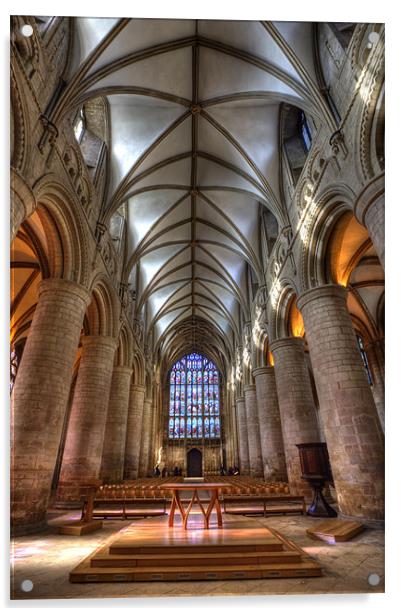 Gloucester Cathedral Acrylic by Mike Gorton