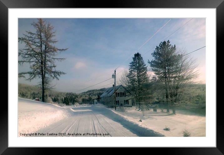 Country Road Framed Mounted Print by Peter Castine