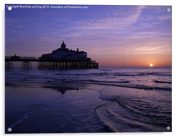 Eastbourne pier at dawn. Acrylic by camera man
