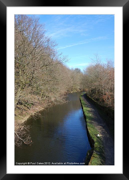 Huddersfield Narrow Canal, Linthwaite Framed Mounted Print by Paul Oakes