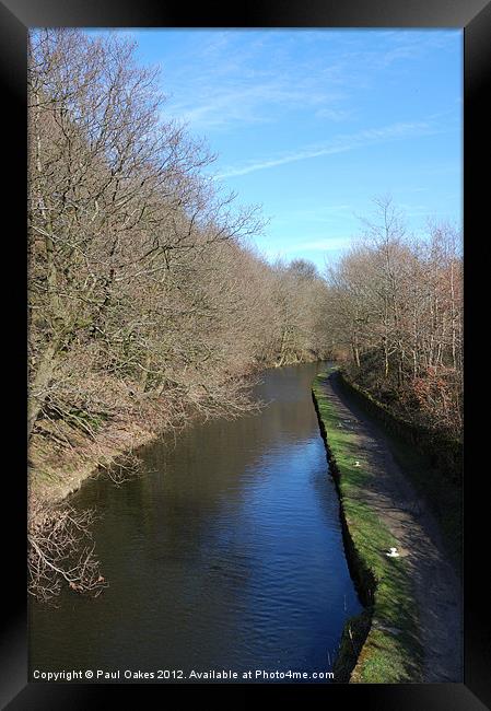 Huddersfield Narrow Canal, Linthwaite Framed Print by Paul Oakes