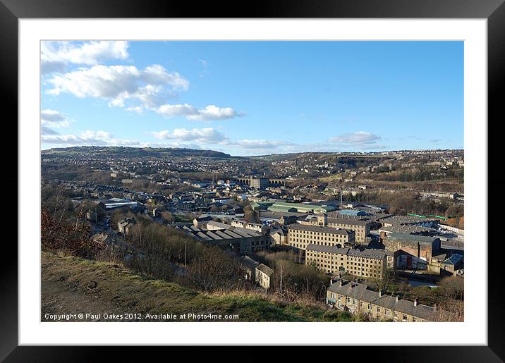 View of Milnsbridge, Huddersfield Framed Mounted Print by Paul Oakes