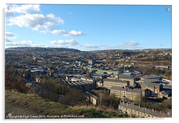 View of Milnsbridge, Huddersfield Acrylic by Paul Oakes