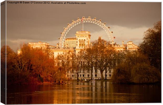 St. James's Park and the London Eye Canvas Print by Dawn O'Connor
