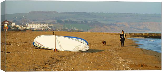 Isle Of Wight Sandown Canvas Print by Elaine Whitby