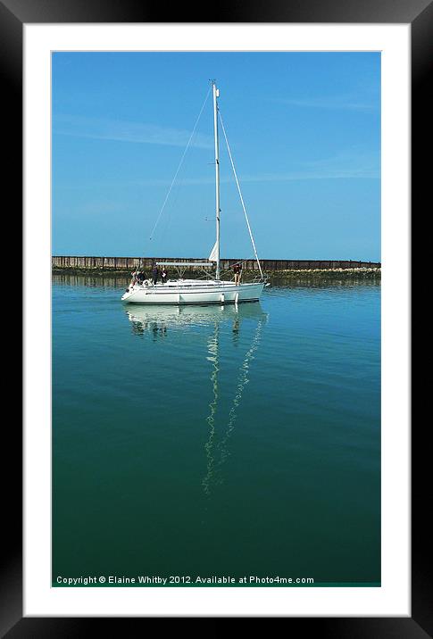 Reflections of the Sailing Yacht Framed Mounted Print by Elaine Whitby