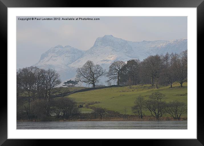 3. Loughrigg Tarn (Winter) Framed Mounted Print by Paul Leviston