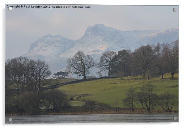3. Loughrigg Tarn (Winter) Acrylic by Paul Leviston