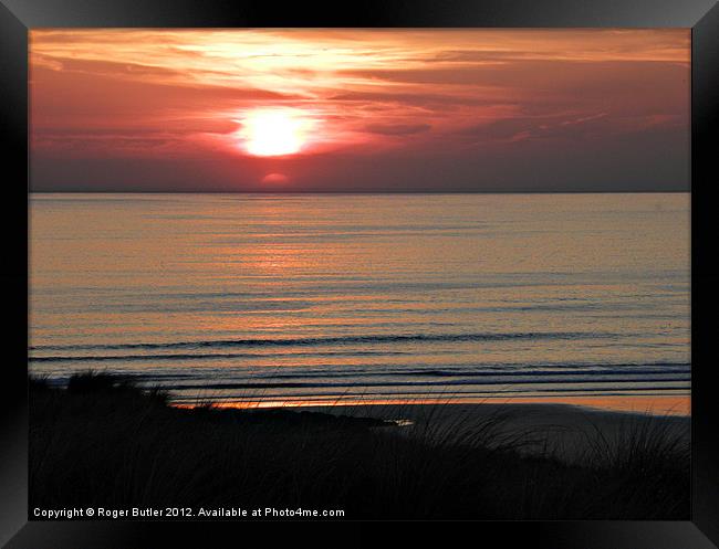 End of a Perfect Day Framed Print by Roger Butler