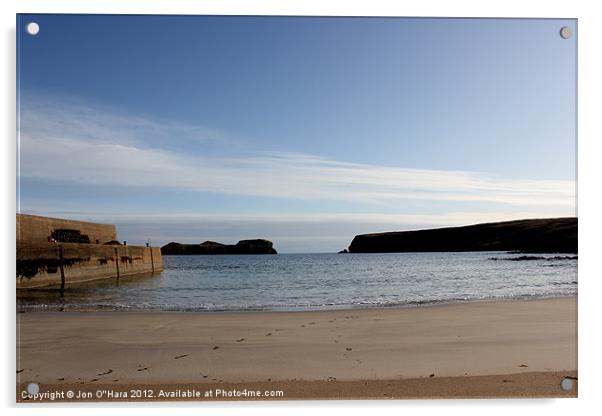 HEBRIDES BEAUTIFUL BAYBLE BEACH OF LEWIS 1 Acrylic by Jon O'Hara