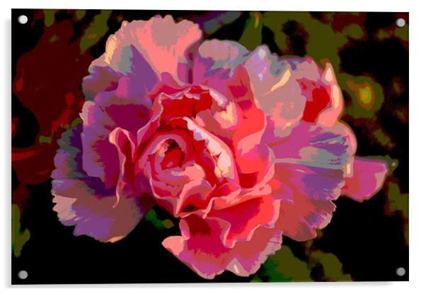 Pink flower Acrylic by Milena Barczak